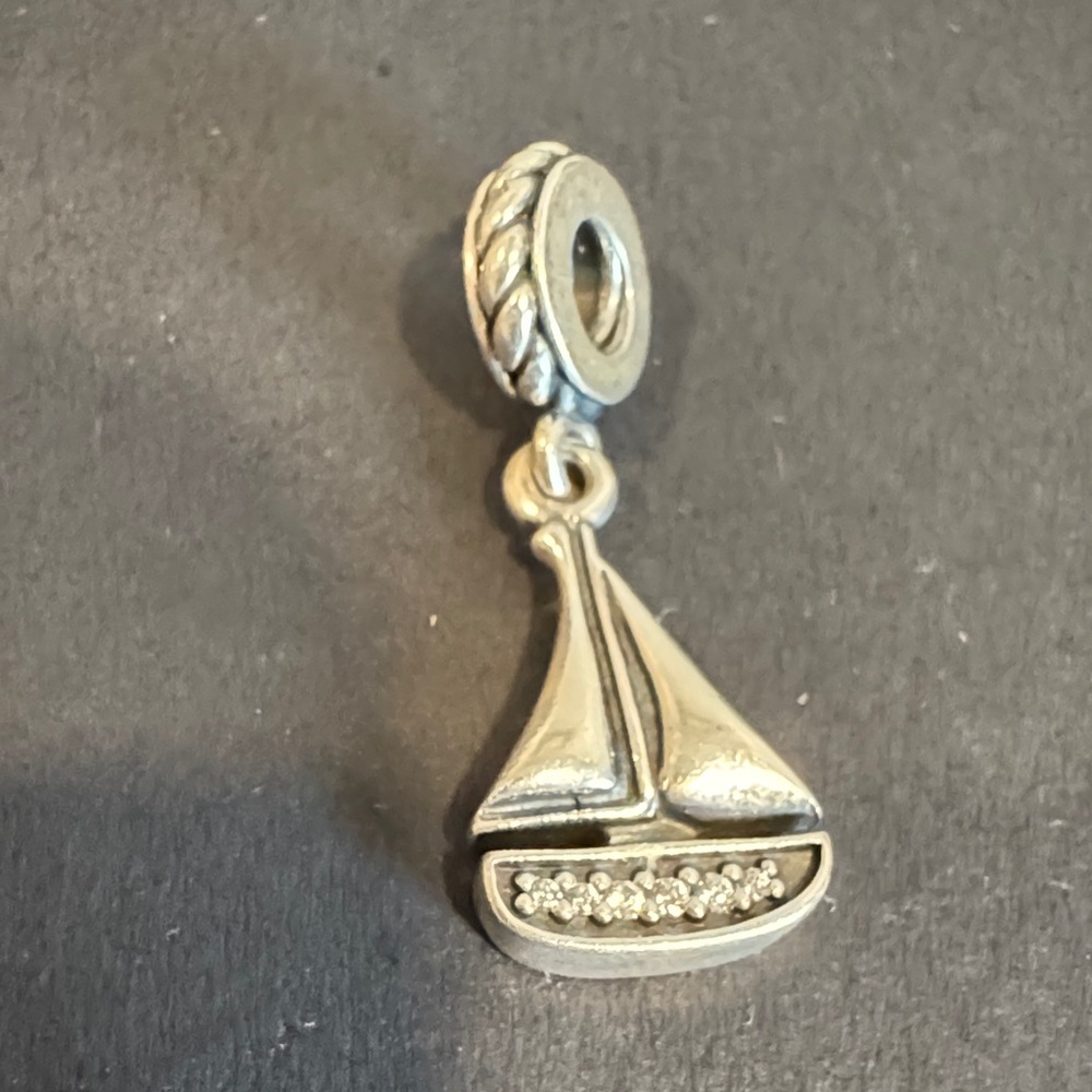 Pandora Silver Sail Away Sailboat Charm for Bracelet - Picture 2 of 3